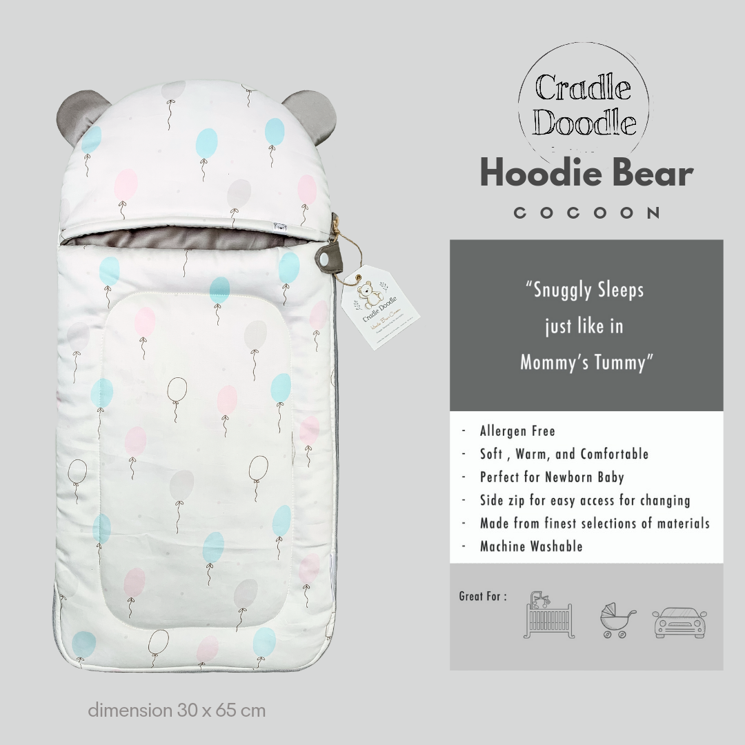 Hoodie Bear Cocoon - Balloon