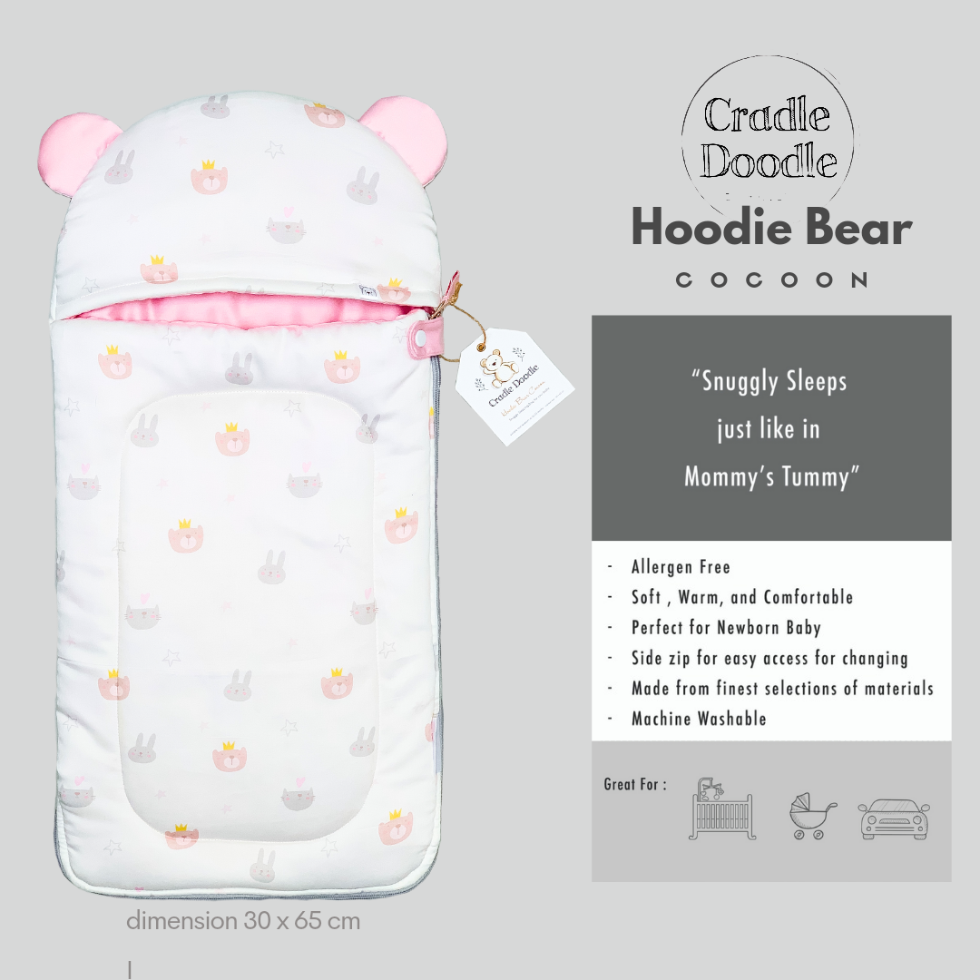 Hoodie Bear Cocoon - Bear and Cat