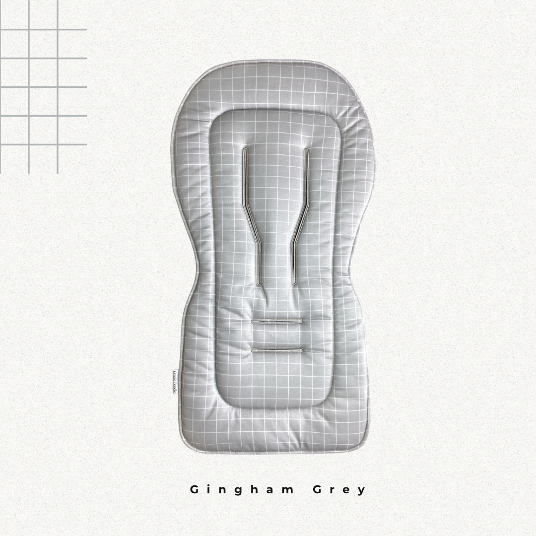 Stroller Liners - Gingham Grey