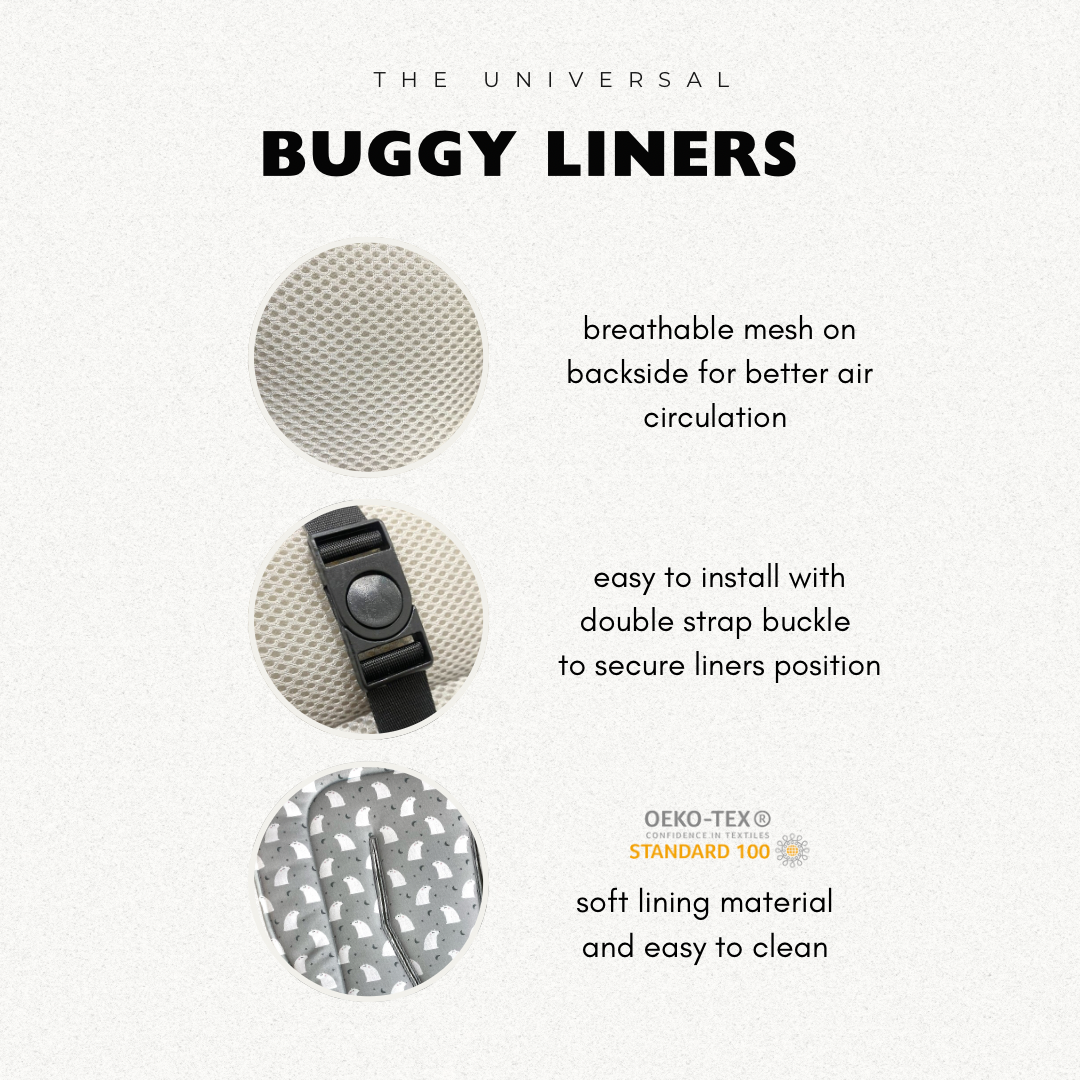 Stroller Liners - Grey Bear