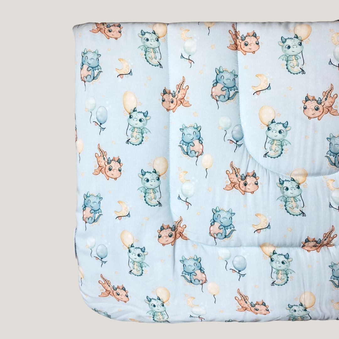 Dragon Balloon Blue Blanket