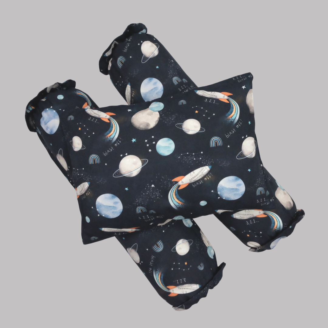 Blast-Off Cover Pillow in Navy