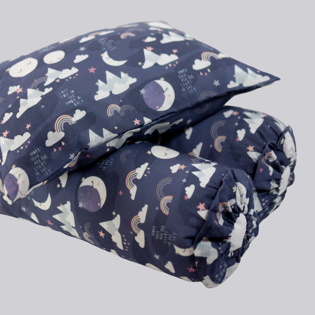 Moon Cover Pillow in Navy