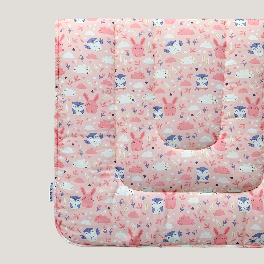 Bunny Owl Blanket in Pink