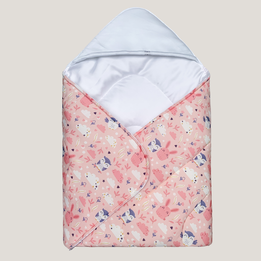 Bunny Owl Blanket in Pink