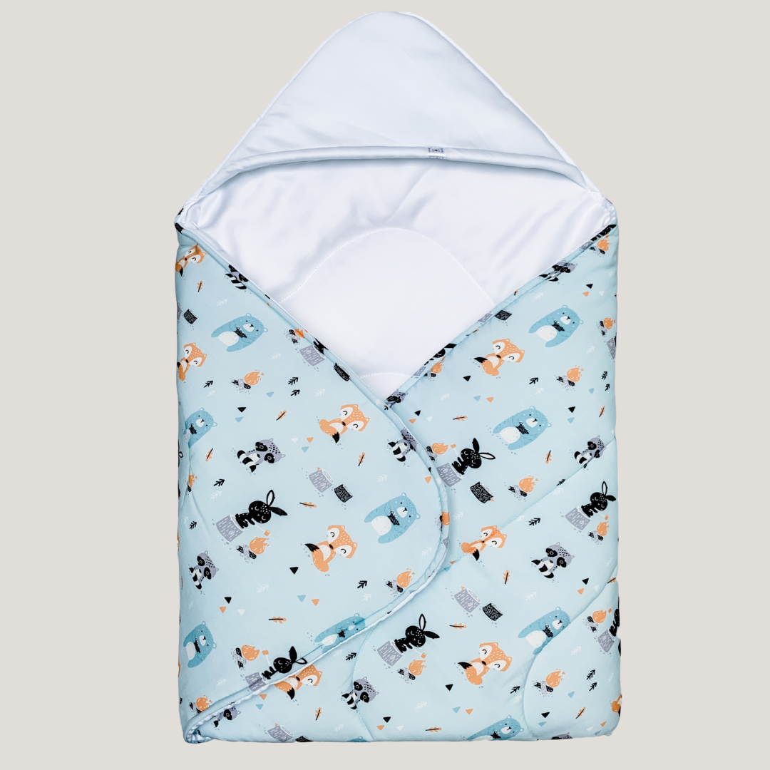 Scandy Woodland Blanket in Blue