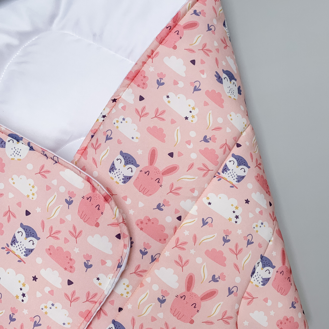 Bunny Owl Blanket in Pink