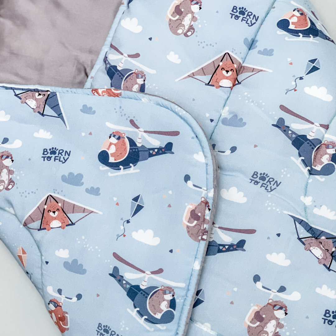 Born To Fly Blanket in Blue