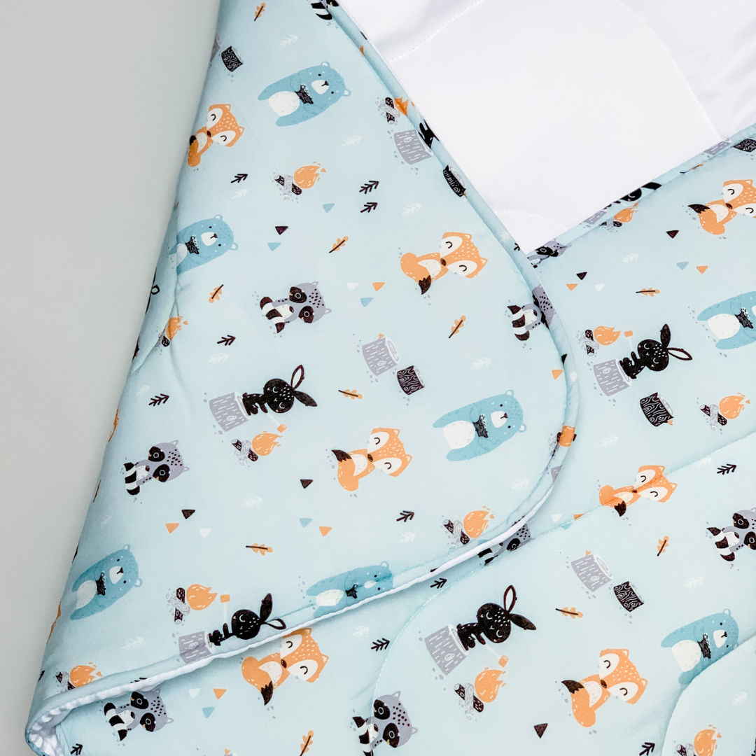 Scandy Woodland Blanket in Blue