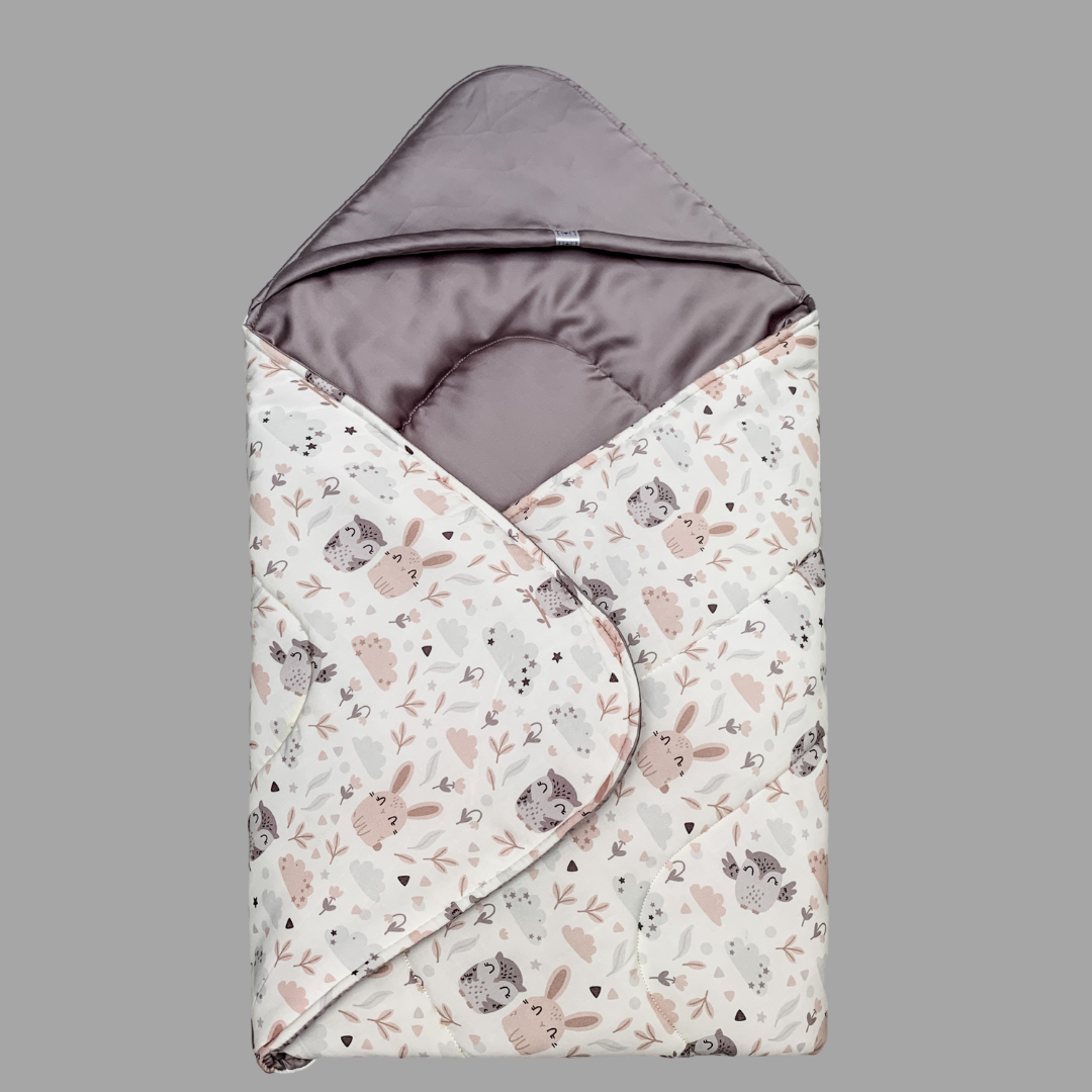 Bunny Owl Blanket in Grey