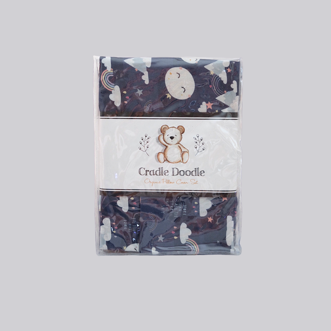 Moon Cover Pillow in Navy