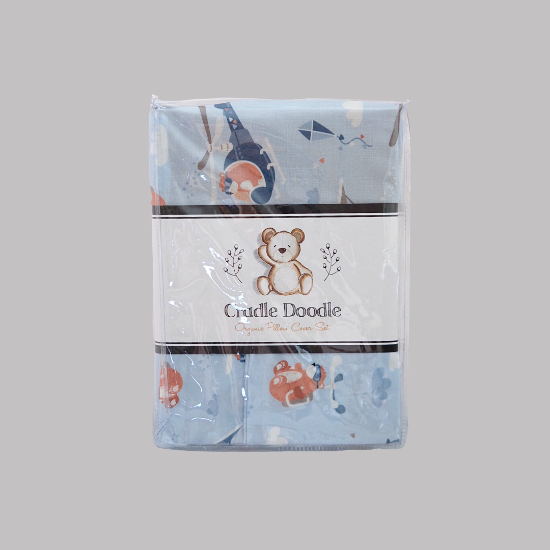 Born To Fly Cover Pillow in Blue