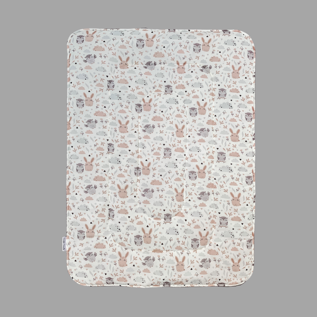 Bunny Owl Blanket in Grey