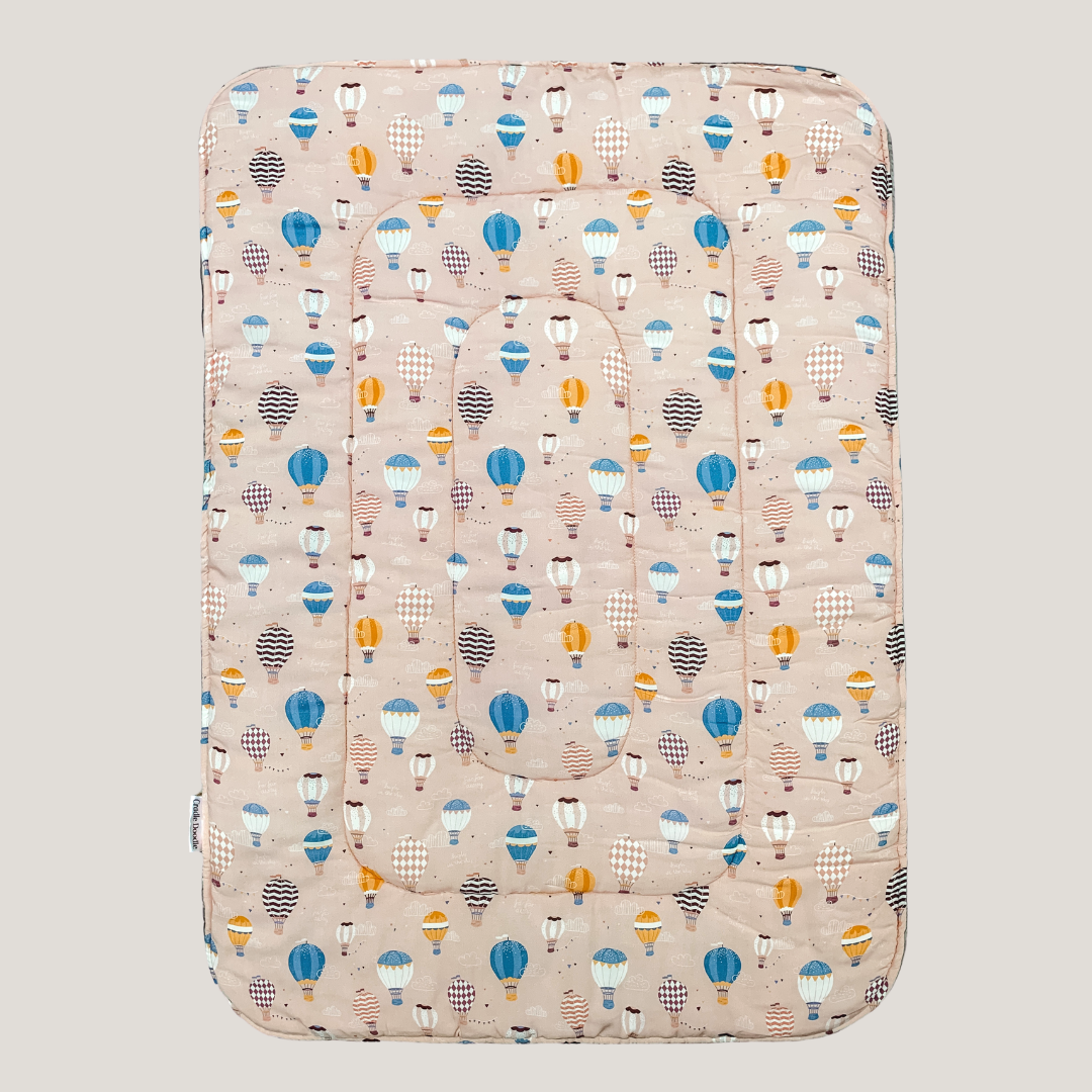 Hot Air Balloon Blanket in Peach