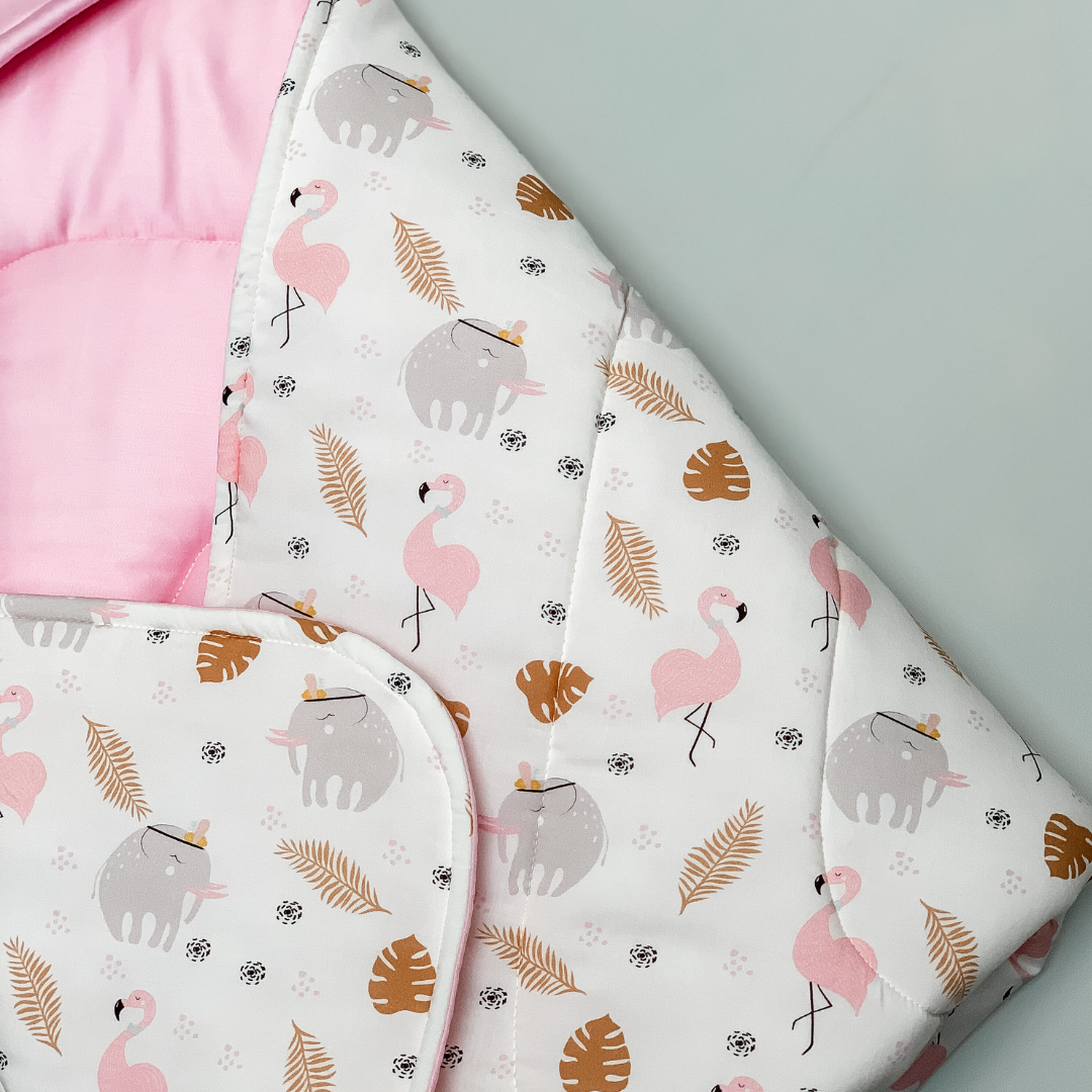 Flamingo Elephant Blanket