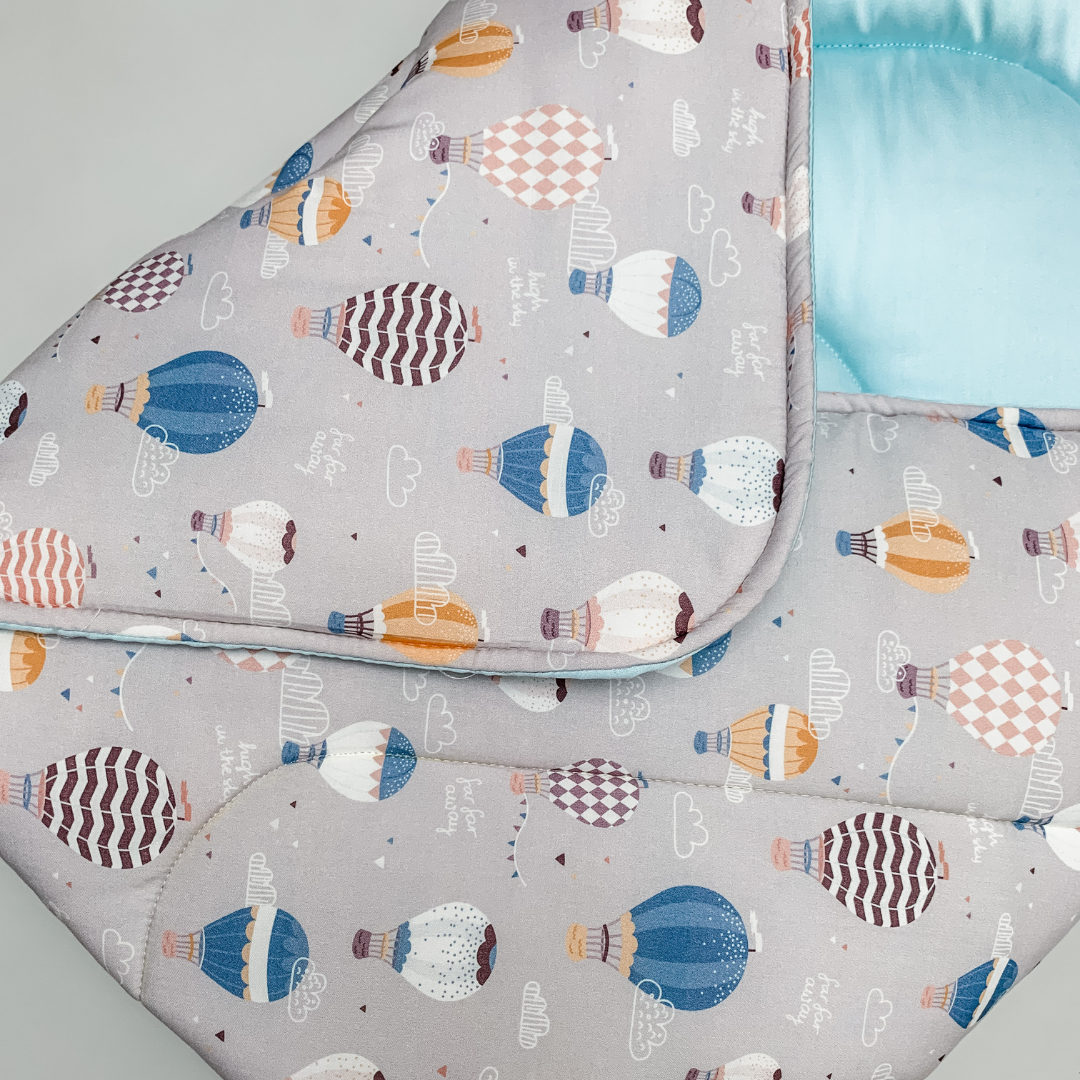 Hot Air Balloon Blanket in Blue