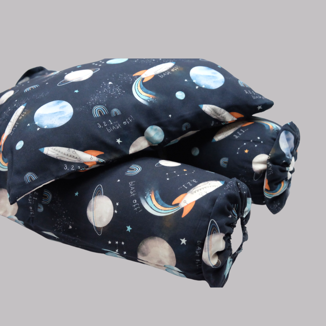 Blast-Off Cover Pillow in Navy