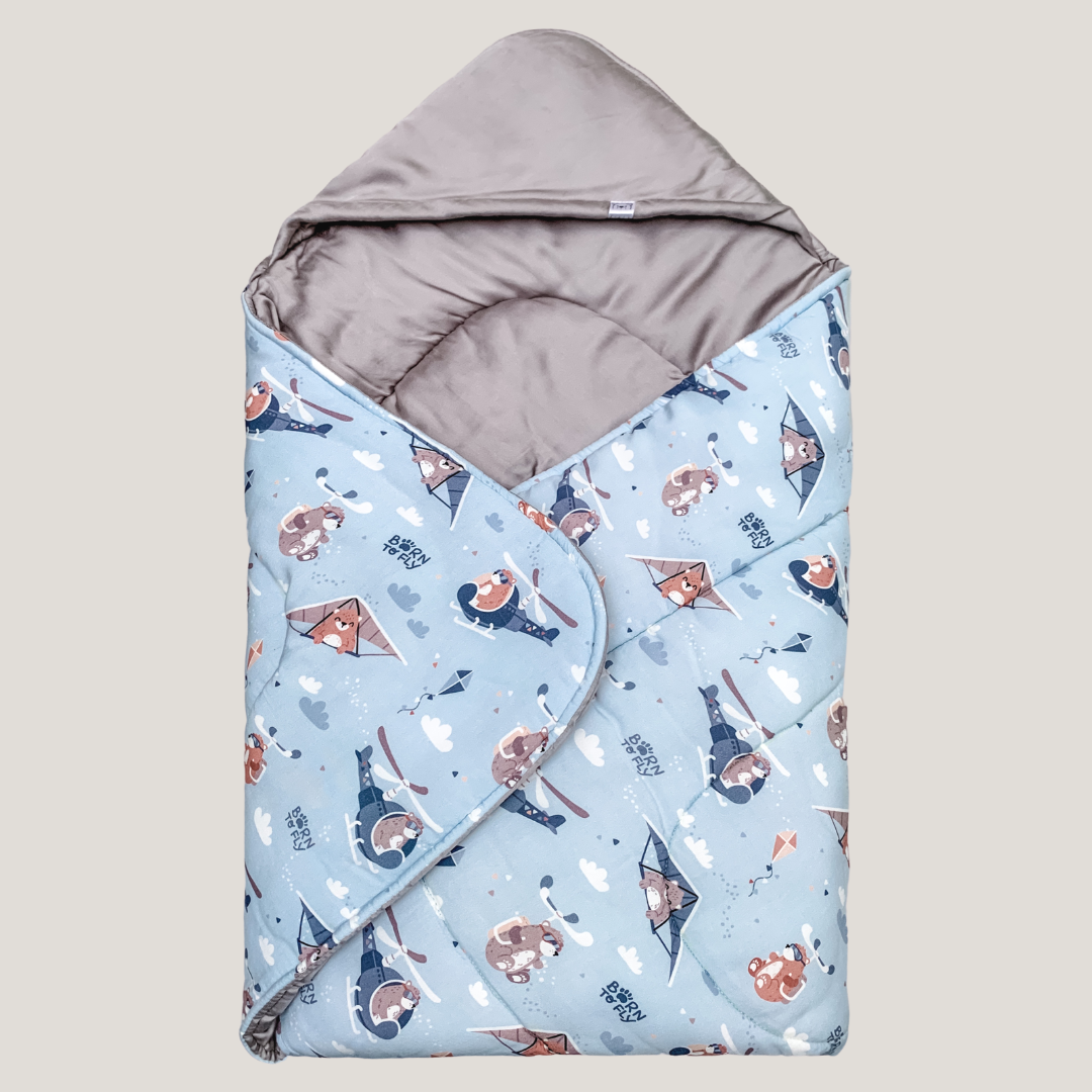 Born To Fly Blanket in Blue