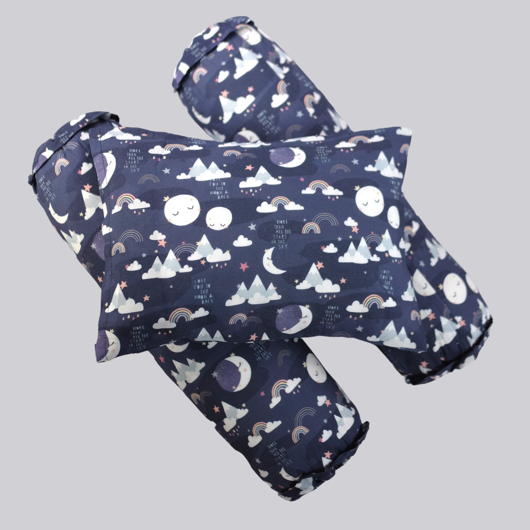 Moon Cover Pillow in Navy