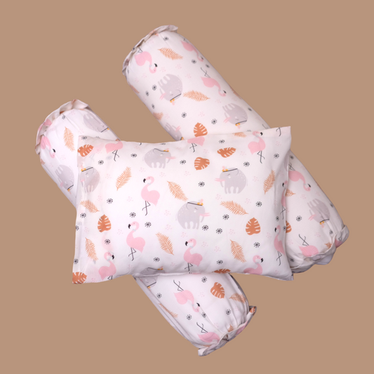 Flamingo Elephant Cover Pillow