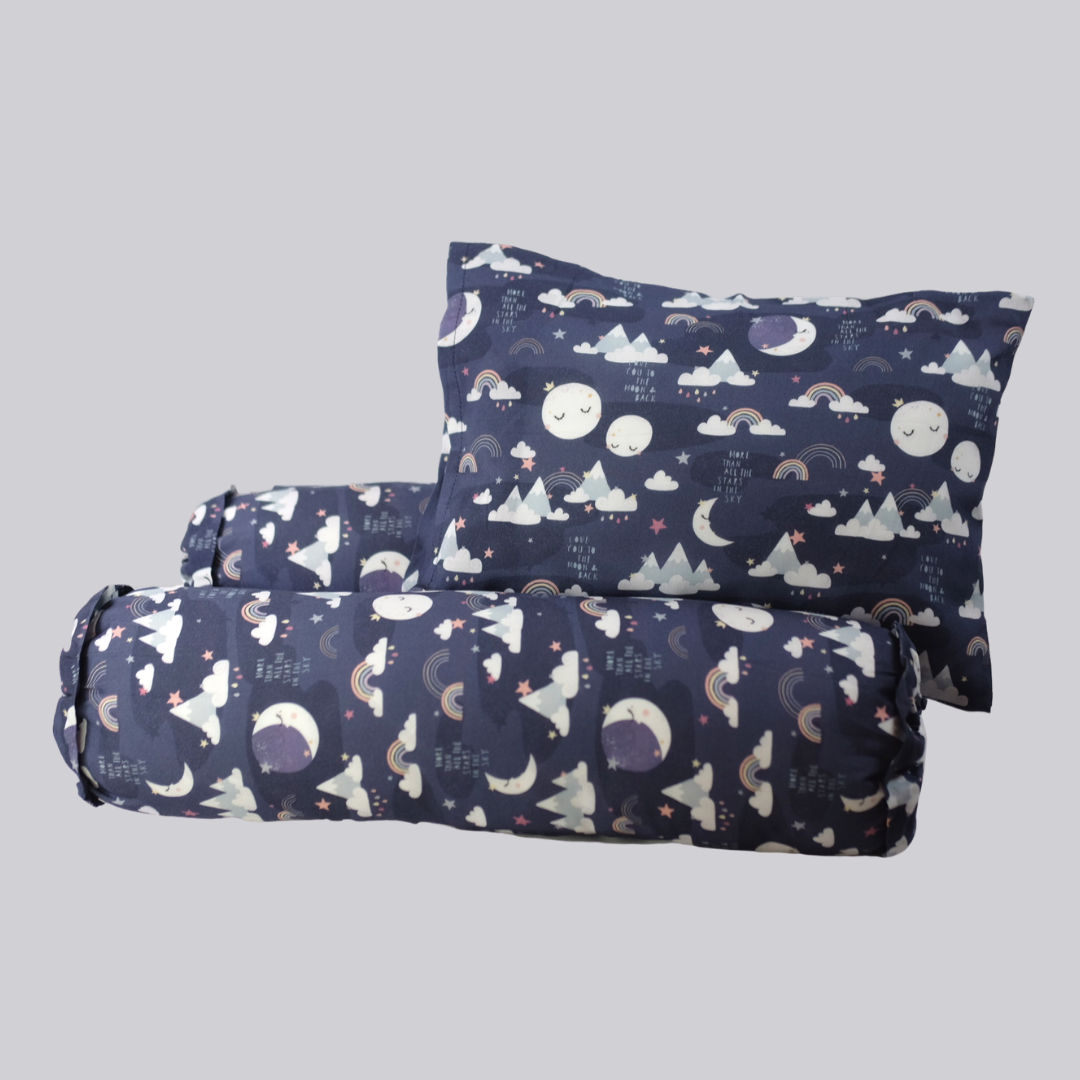 Moon Cover Pillow in Navy